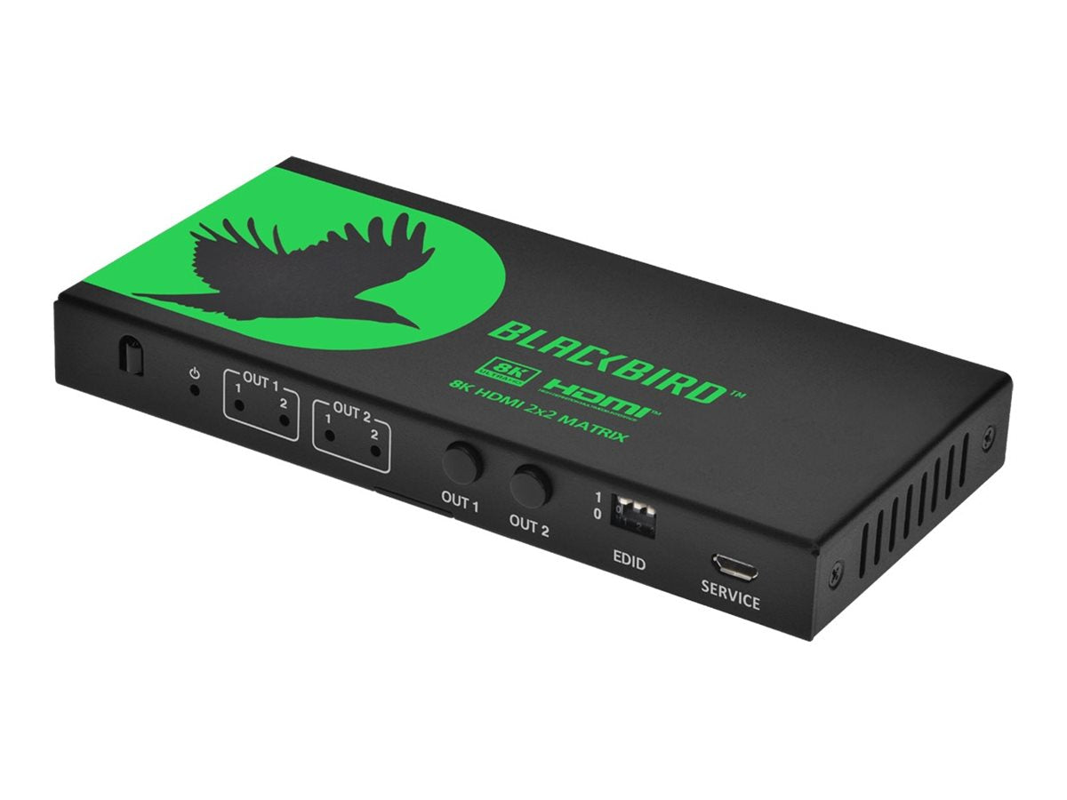 Monoprice Blackbird - Video/audio switch - HDCP 2.3, HDMI, matrix, with audio extraction - 2 x 2 - 2 local user - desktop