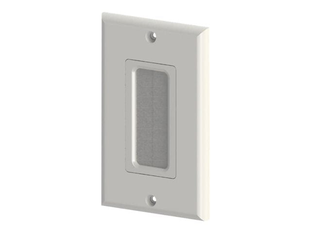 Monoprice Brush - Mounting plate - wall mountable - white - 1-gang