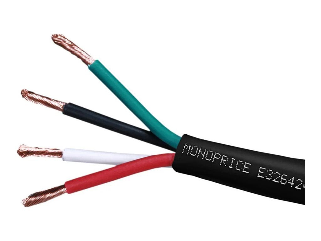 Monoprice - Bulk speaker cable - 1000 ft - black