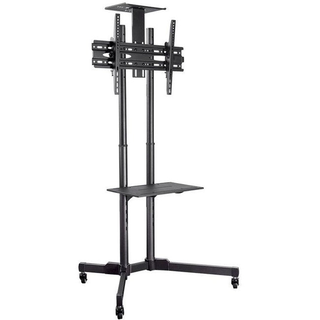 Monoprice Select Series Tilt Tv Wall Mount Bracket Stand Cart With Media Shelf -