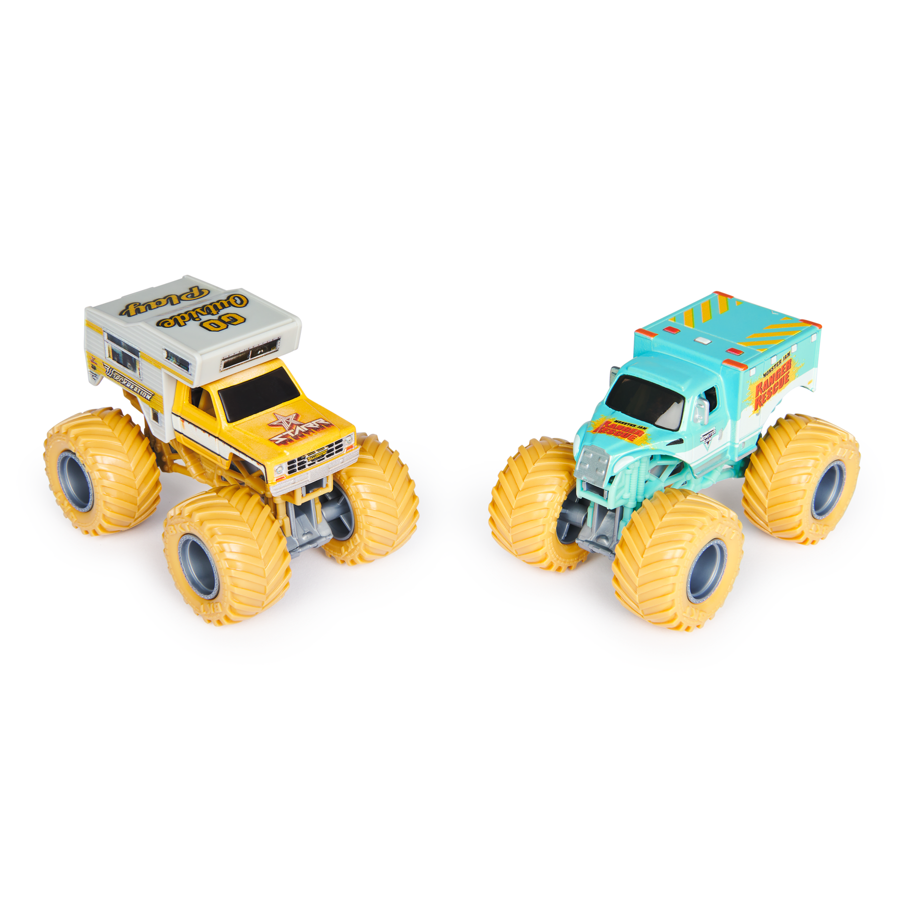 Monster Jam - 1:64 scale die-cast 2-Pack - Wreckreation VS Ranger Rescue