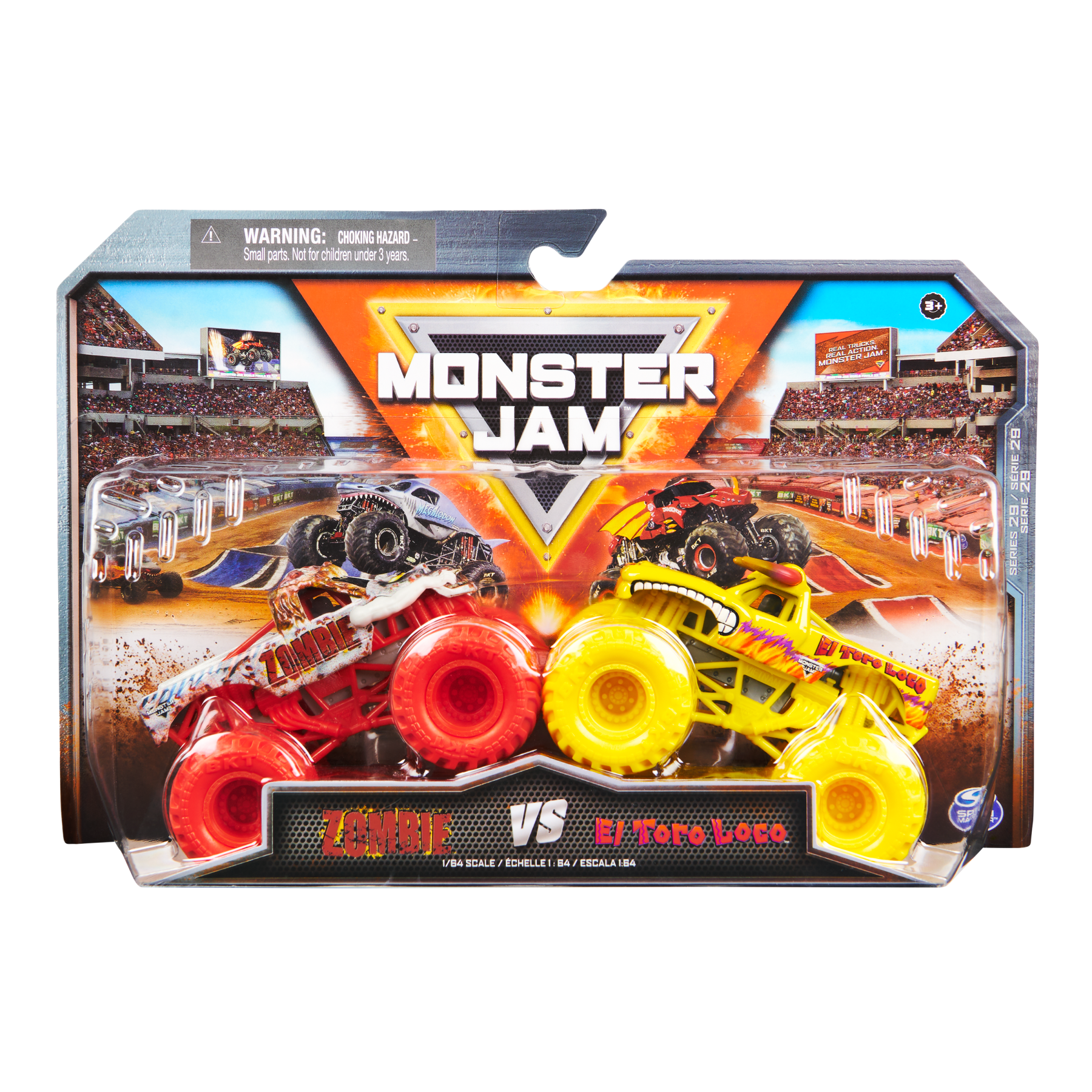 Monster Jam - 1:64 scale die-cast 2-Pack - Zombie VS El Toro Loco