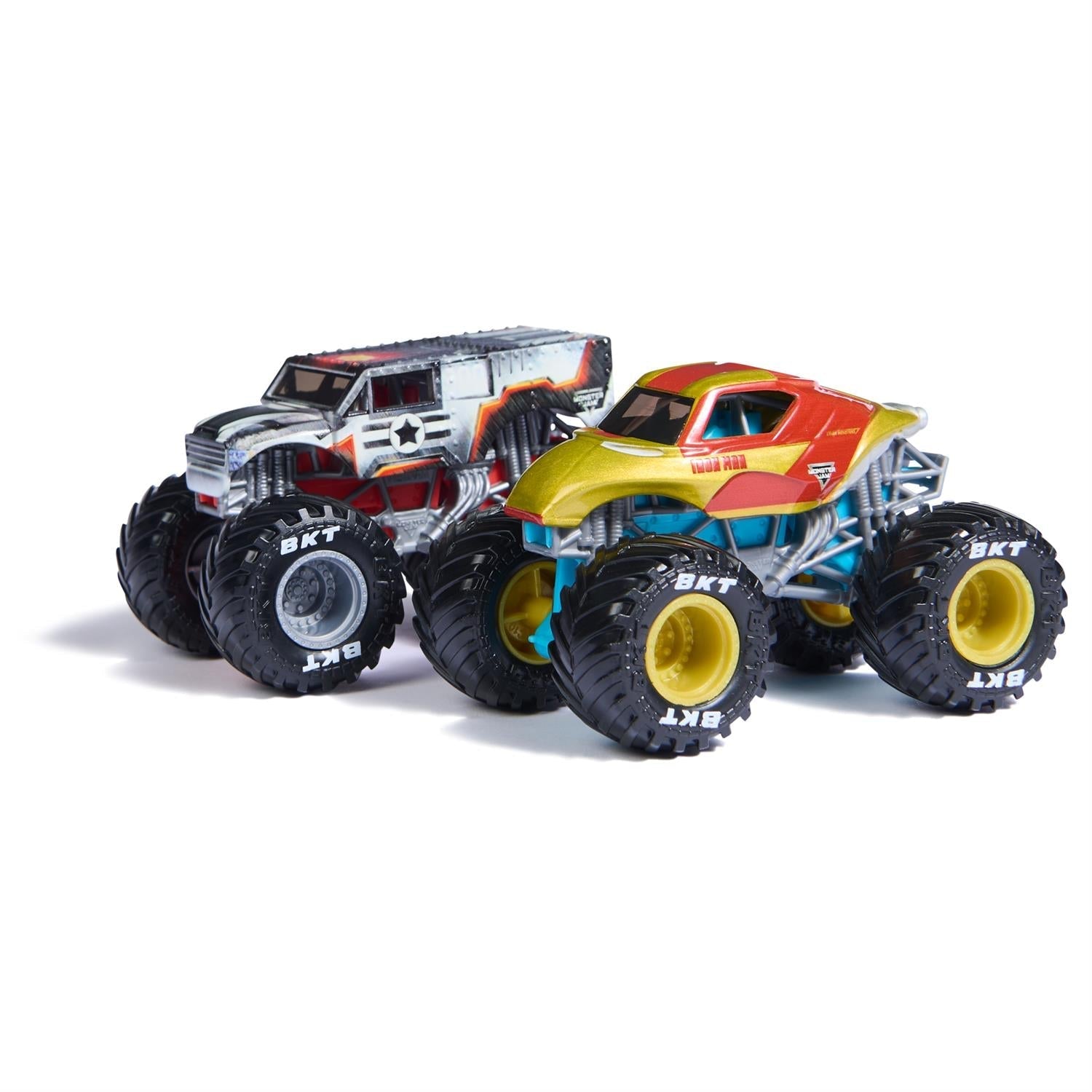 Monster Jam Marvel- 1:64 scale die-cast 2-Pack - Iron Man vs War Machine