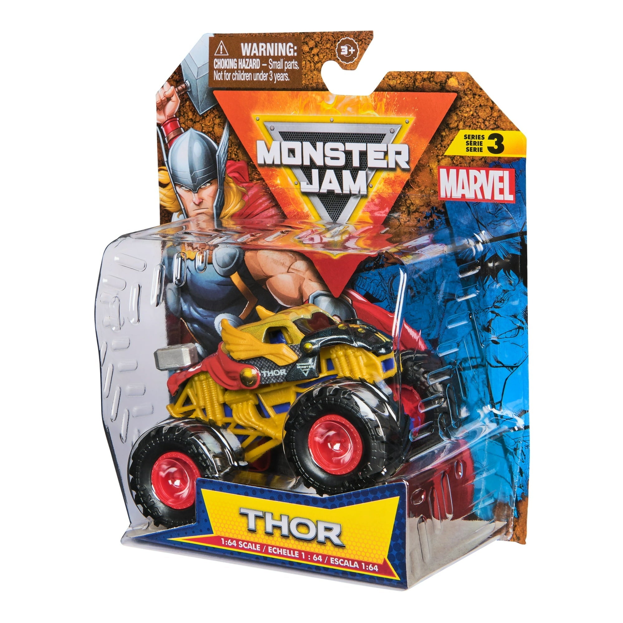 Monster Jam Official 1:64 Scale Monster Truck - Marvel Comics Thor