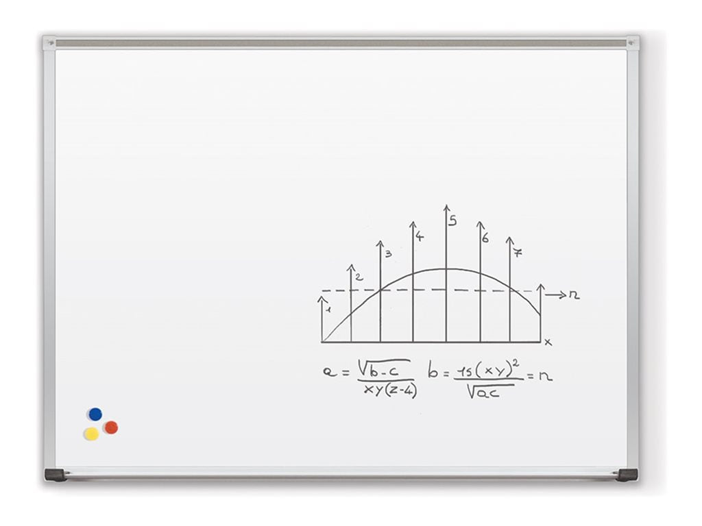 MooreCo Deluxe - Whiteboard - wall mountable - 48 in x 48 in - porcelain steel, MDF - magnetic - low gloss white 202AD-26