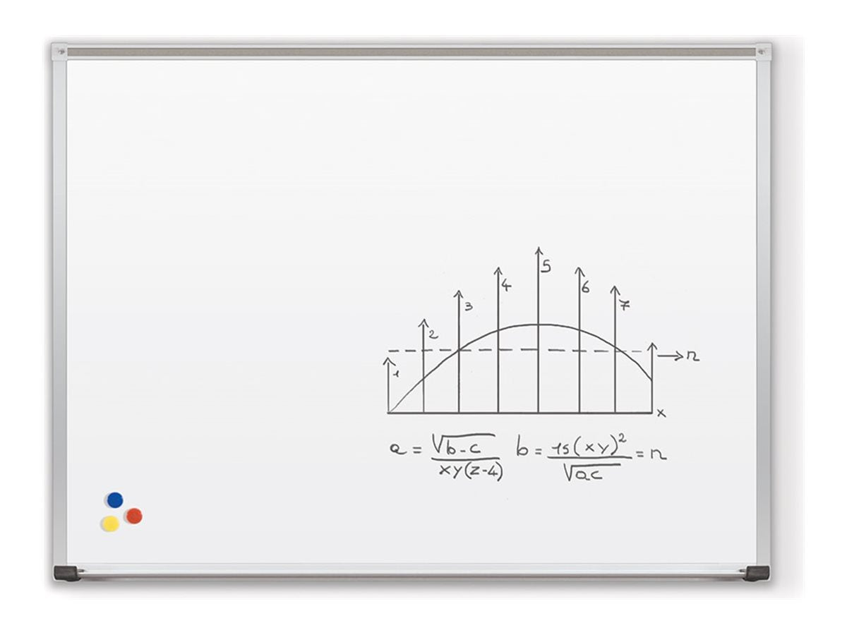 MooreCo Deluxe - Whiteboard - wall mountable - 48 in x 48 in - porcelain steel, MDF - magnetic - low gloss white 202AD-26