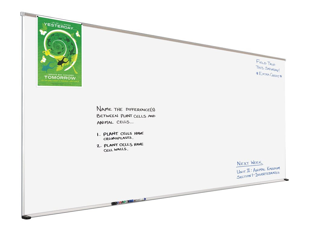 MooreCo El Grande - Whiteboard - wall mountable - 60 in x 120 in - porcelain steel - magnetic - off white - aluminum frame 202AL-26