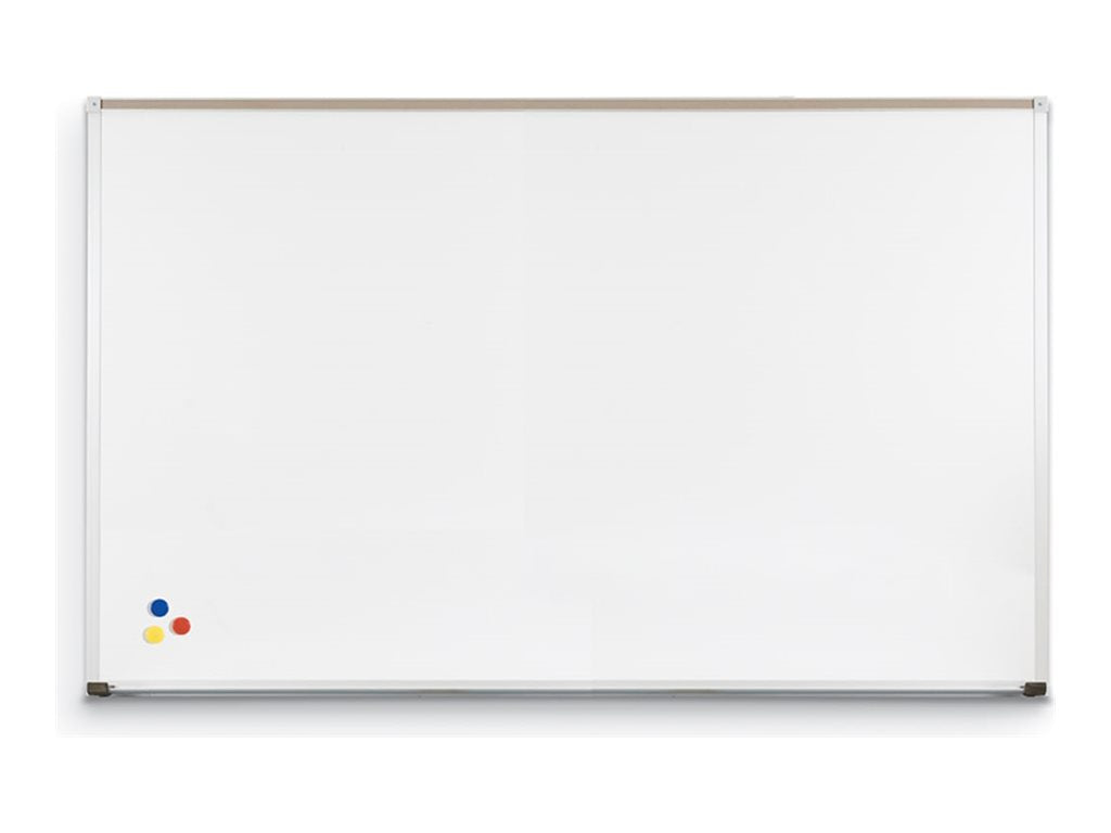 MooreCo El Grande - Whiteboard - wall mountable - 60 in x 144.02 in - porcelain steel - magnetic - low gloss white - anodized 202AN-26