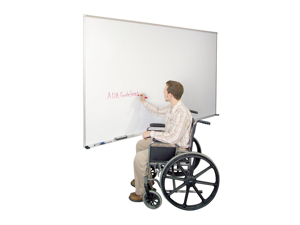 MooreCo El Grande - Whiteboard - wall mountable - 60 in x 192.01 in - porcelain steel - magnetic - off white - aluminum frame 202AQ-25