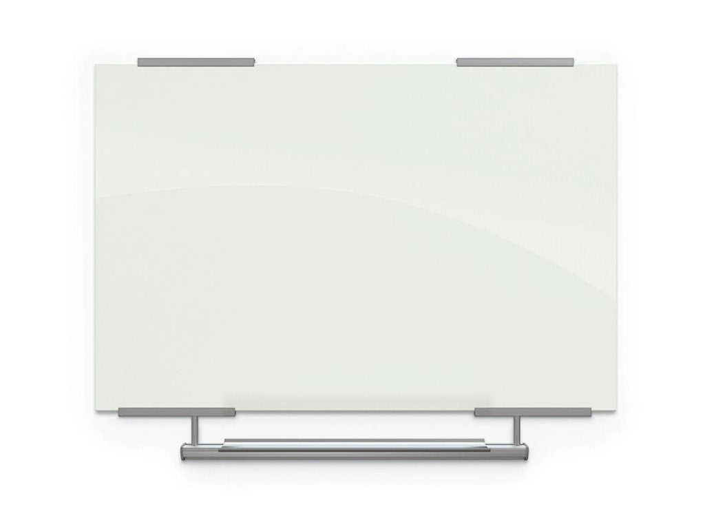 MooreCo Visionary Hierarchy - Whiteboard - wall mountable - 70.9 in x 47.2 in - tempered glass - magnetic - gloss white 83845-2X576