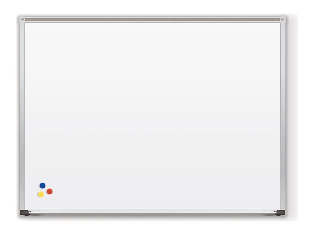 MooreCo - Whiteboard - wall mountable - 48 in x 144.02 in - porcelain steel - magnetic - low gloss white 202AM-26