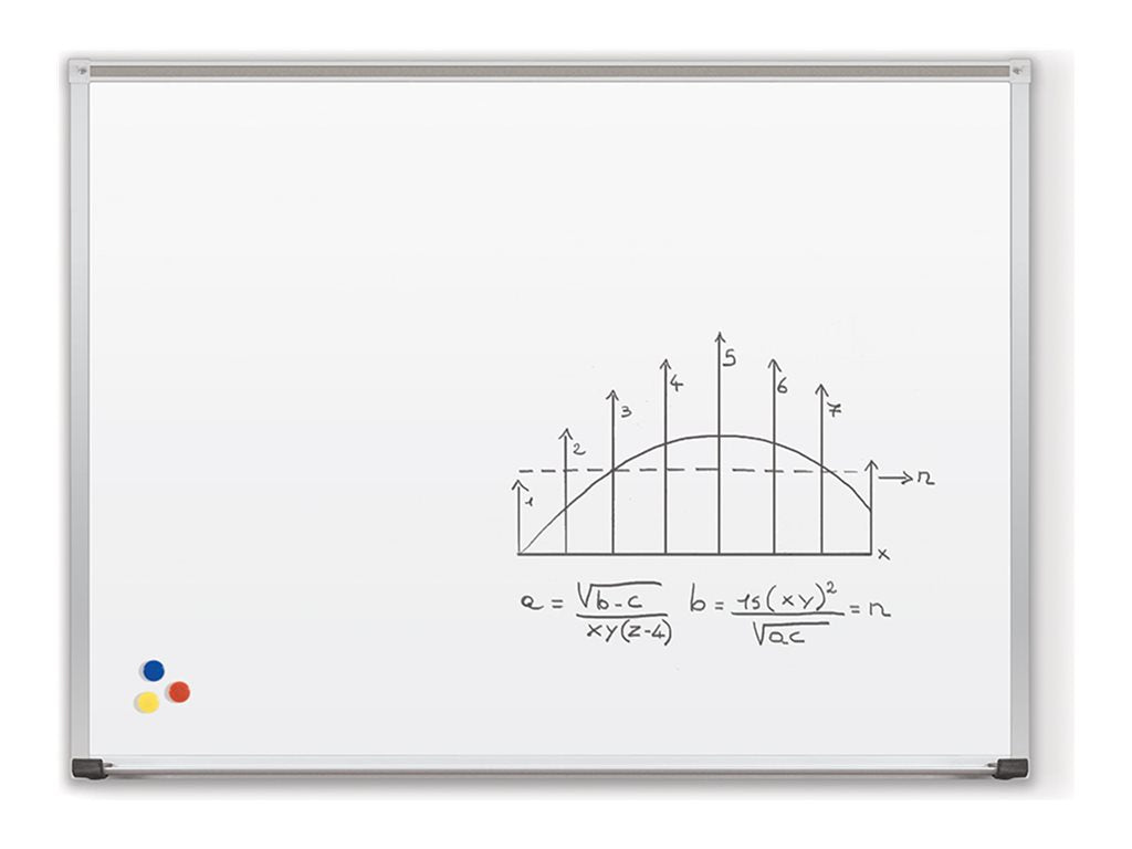 MooreCo - Whiteboard - wall mountable - 48 in x 60 in - porcelain steel - magnetic - low gloss white 202AF-26