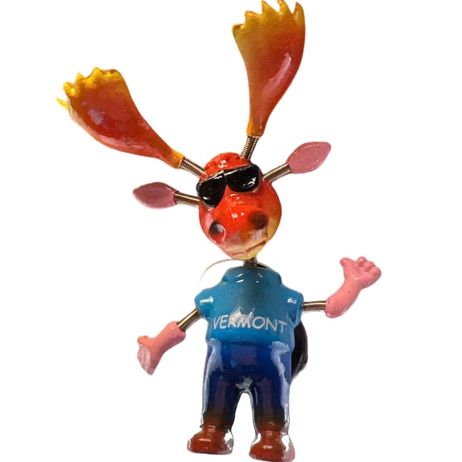 Moose Magnet with Springy Arms, Ears, Neck, and Antlers