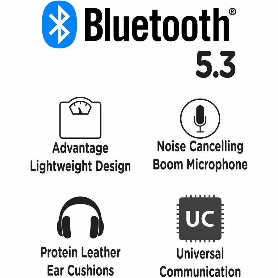 Morpheus 360 Advantage Stereo Wireless Headset with Detachable Boom Microphone -
