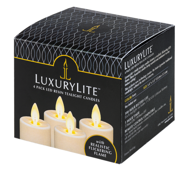 Moving Flame Tealights - 4 Piece Set