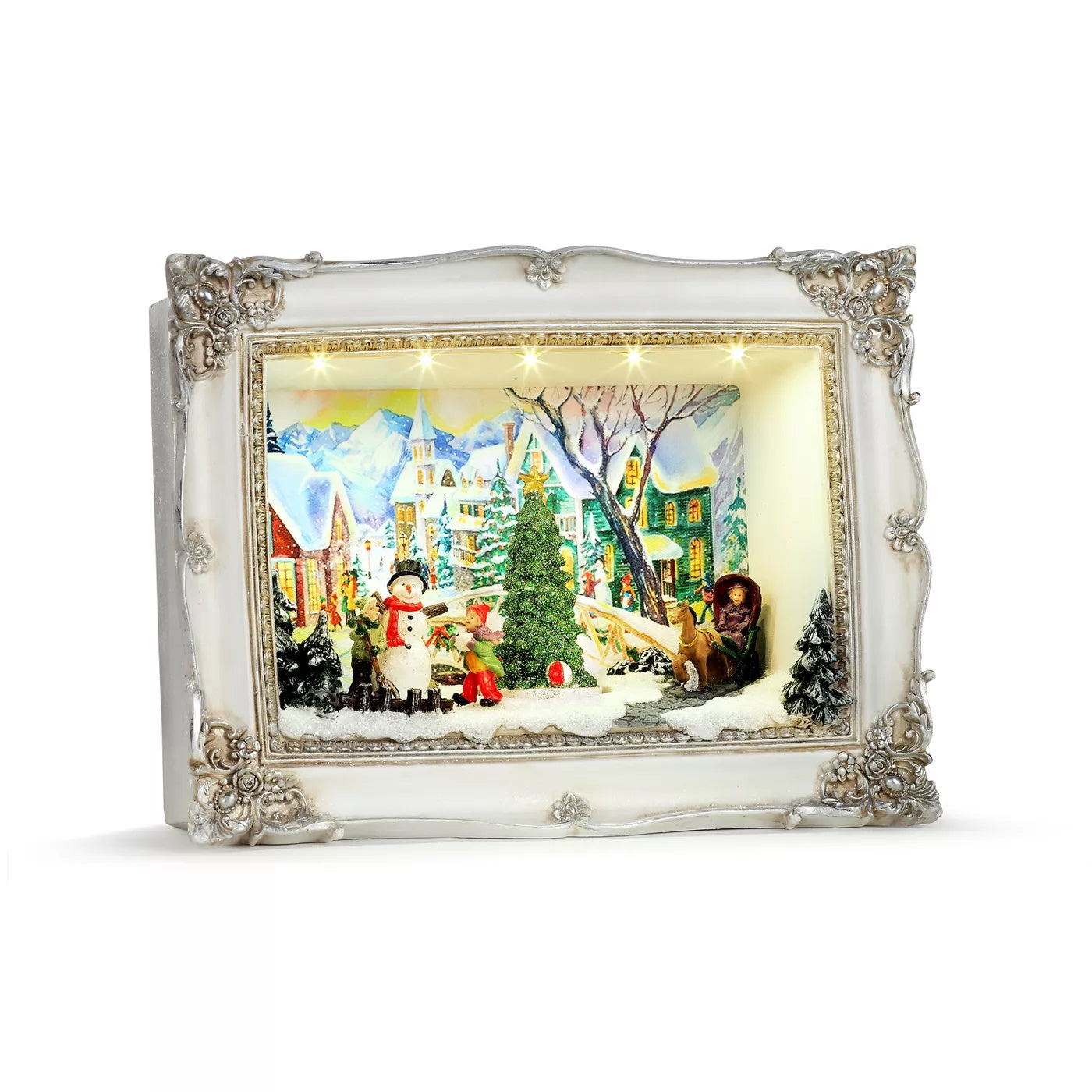 Mr. Christmas 11.25-Inch Animated Village Scene Shadow Box