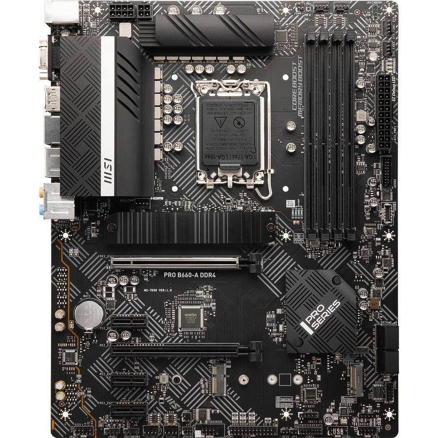 Msi B660-A Ddr4 Desktop Motherboard - Intel B660 Chipset - Socket Lga-1700 - Intel Optane Memory Ready - Atx