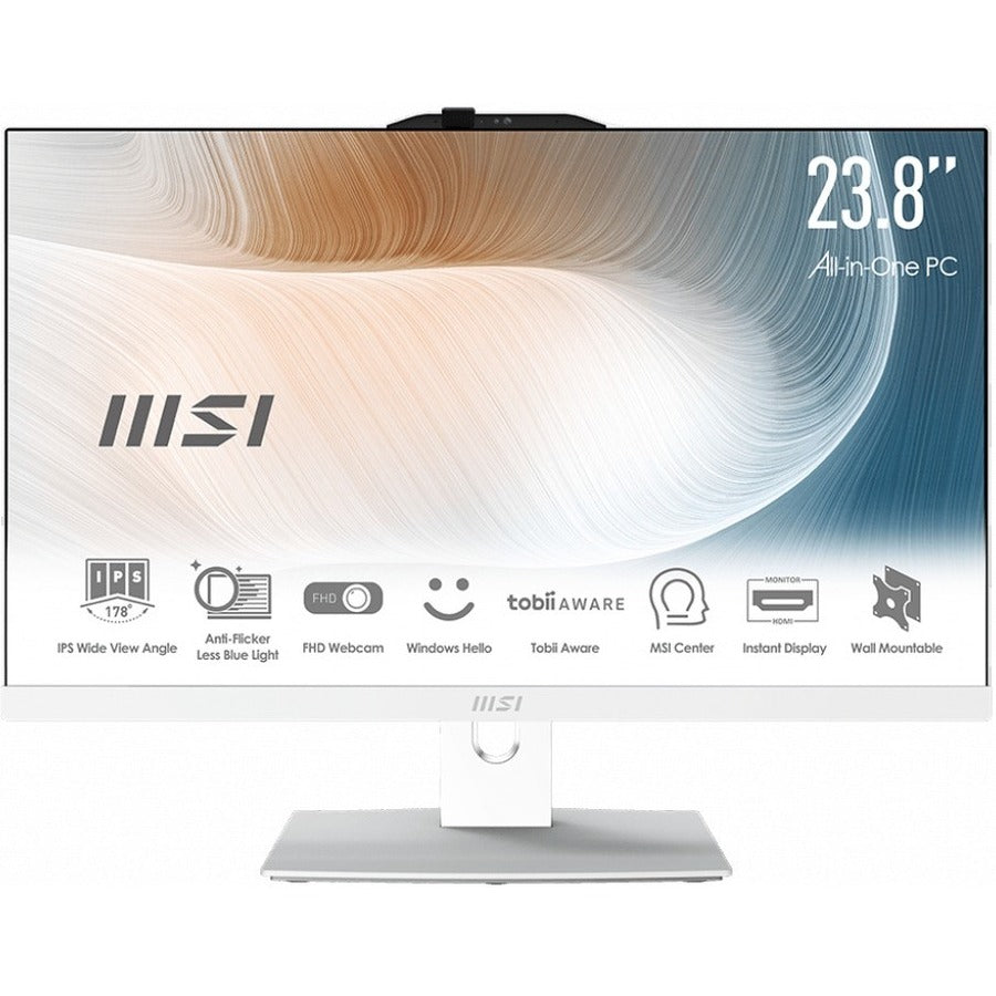 Msi Modern Am242Tp 12M-056Us All-In-One Computer - Intel Core I5 12Th Gen - 8 Gb Ram Ddr4 Sdram - 512 Gb M.2 Ssd - 23.8" Full Hd 1920 X 1080 Touchscreen Display - Desktop