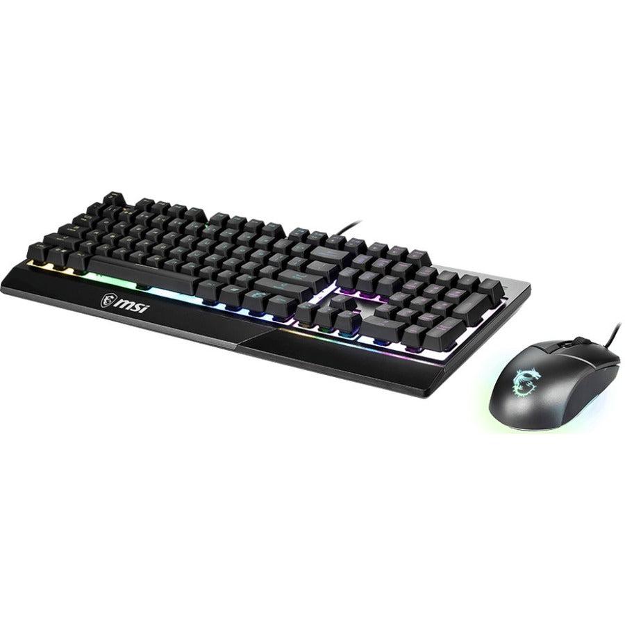 Msi Vigor Gk30 Combo Rgb Memchanical Gaming Keyboard + Clutch Gm11 Gaming Mouse ' Uk Layout, 6-Zone Rgb Lighting Keyboard, Dual-Zone Rgb Lighting Mouse, 5000 Dpi Optical Sensor, Rgb Mystic Light'