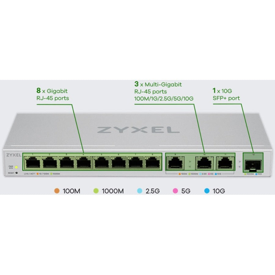 Multi-Gigabit Switch - Zyxel XGS1250-12 Web Managed | TecISoft
