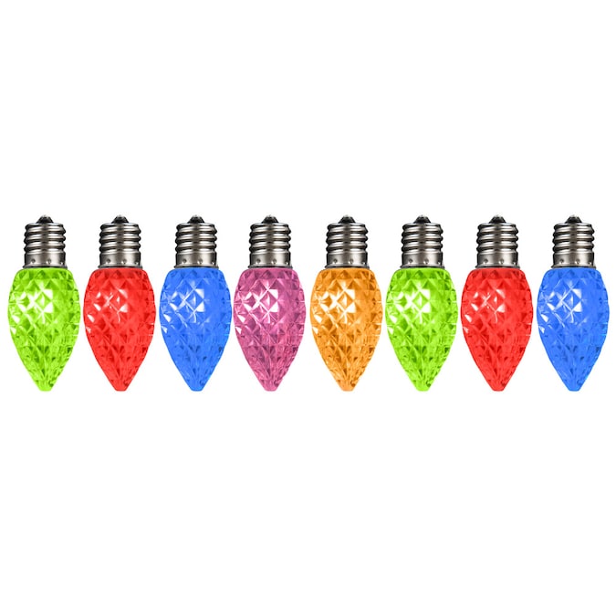 Multicolor LED C9 Light Bulbs - 25 Pack