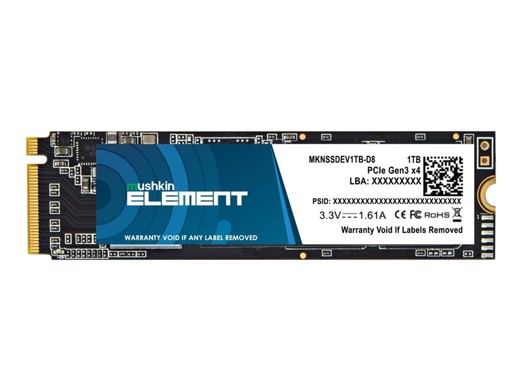 Mushkin ELEMENT - SSD - 1 TB - internal - M.2 2280 - PCIe 3.0 x4 (NVMe) MKNSSDEV1TB-D8