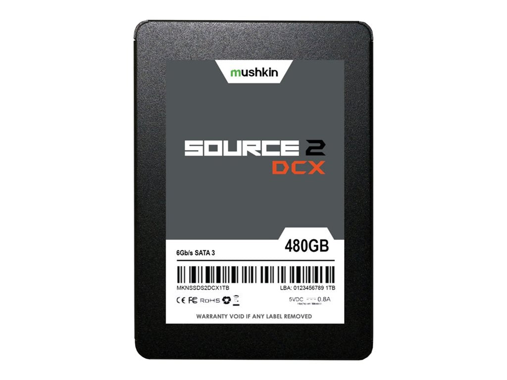 Mushkin Source 2 DCX - SSD - encrypted - 480 GB - internal - 2.5 - SATA 6Gb/s - 256-bit AES - Self-Encrypting Drive