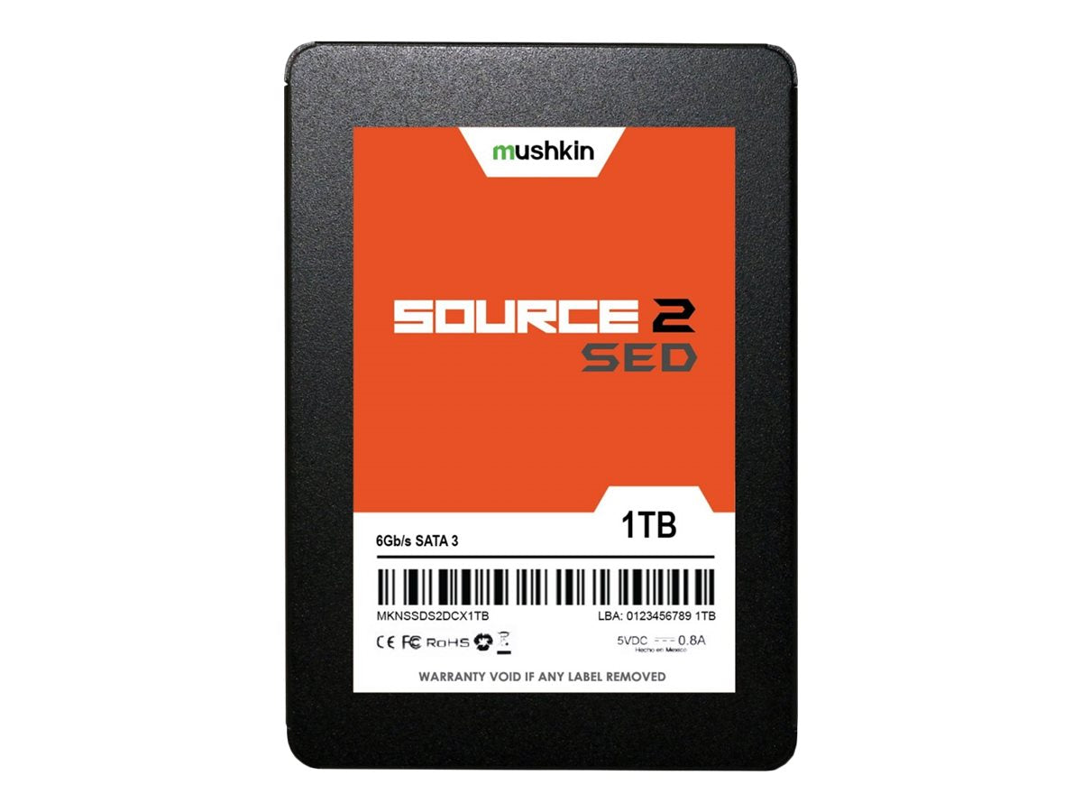 Mushkin Source 2 SED - SSD - encrypted - 1 TB - internal - 2.5 - SATA 6Gb/s - 256-bit AES - Self-Encrypting Drive (SED) MKNSSDSE1TB