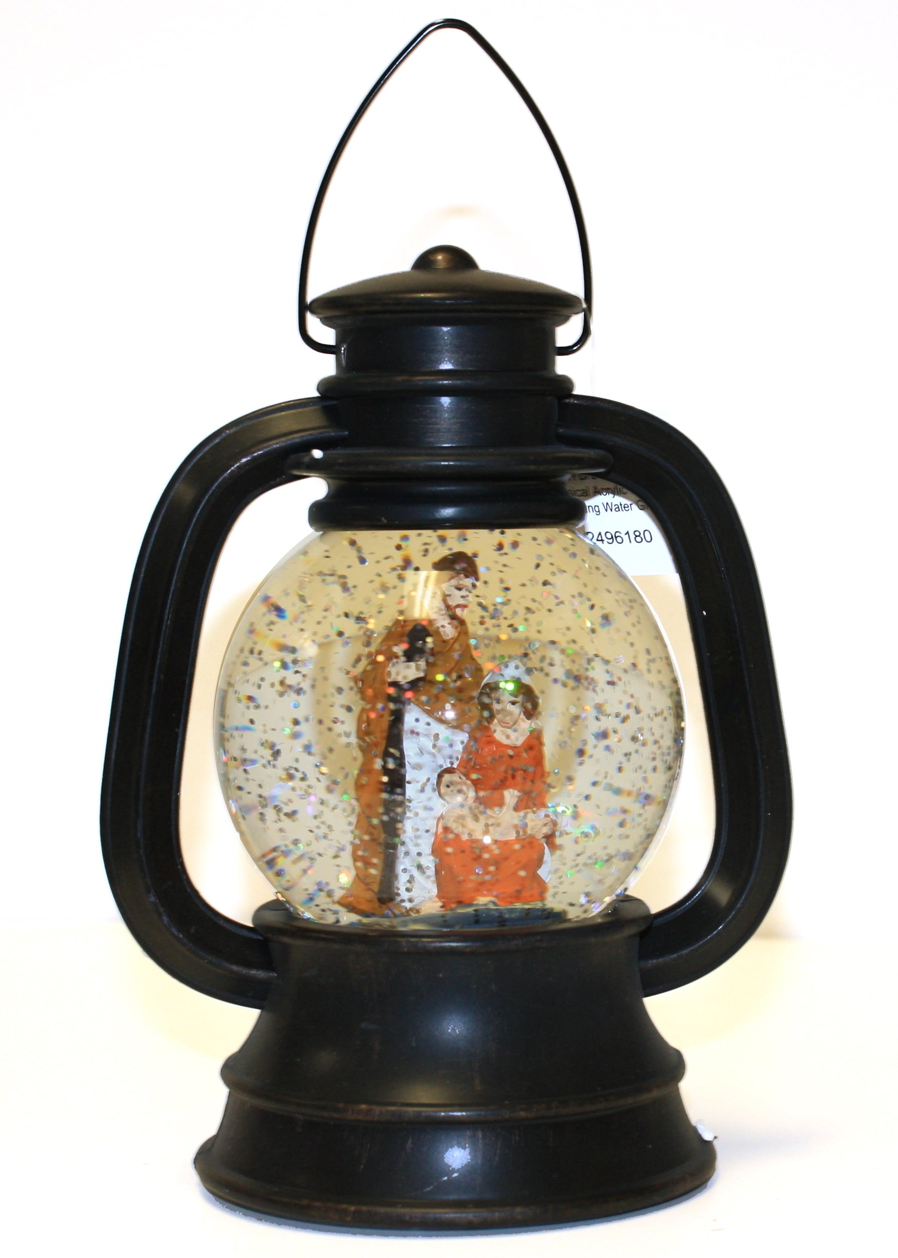 Musical Acrylic Spinning Nativity Waterglobe - Kneeling