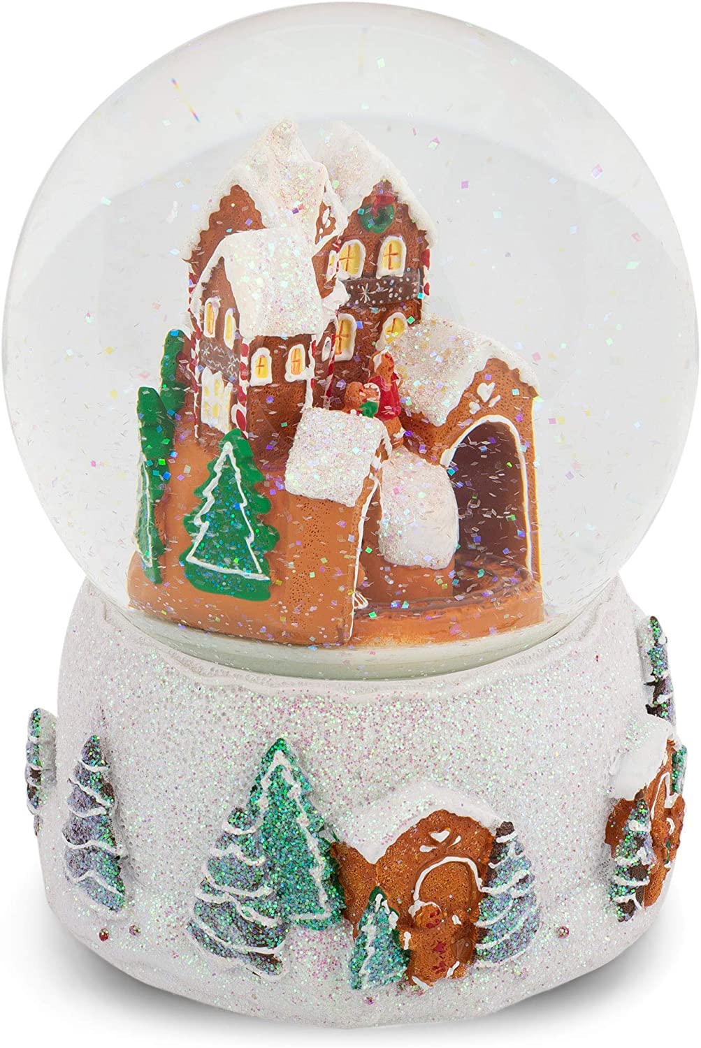 Musical Gingerbread Dome Snowglobe - 5.5 inch