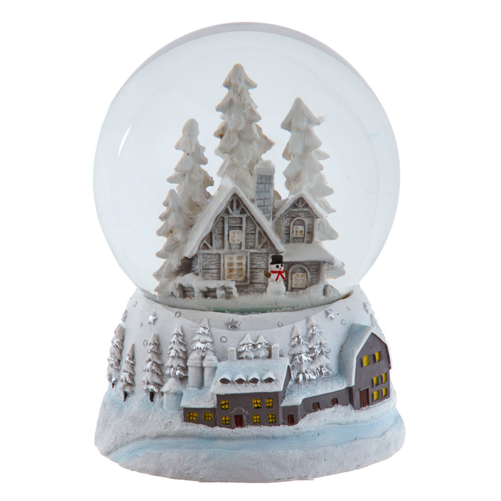 Musical Snowy House Water Globe