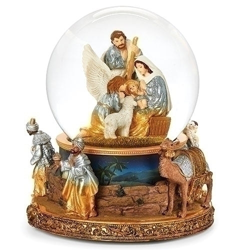 Musical Windup Nativity Water Dome