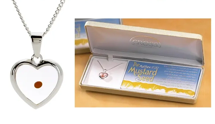 Mustard Seed Heart Necklace