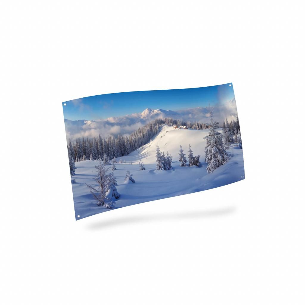 My Village Background Cloth - Winter Forest - 59x30 inch
