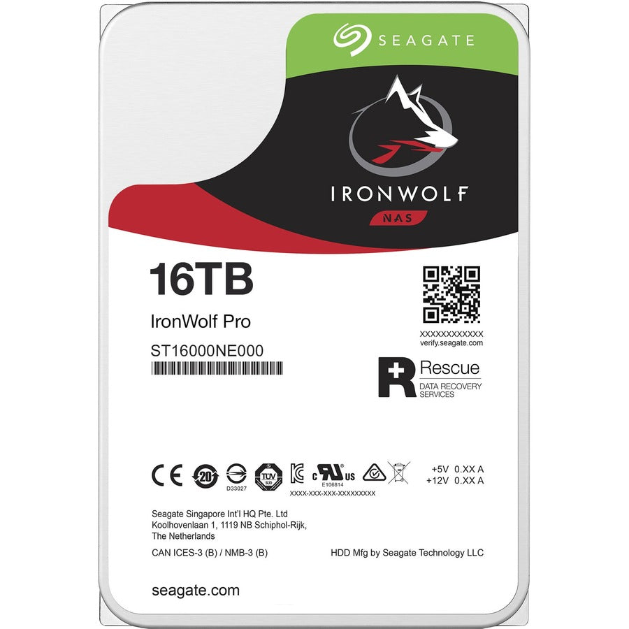 NAS Hard Drive 16TB - Enterprise Storage Solution | Seagate IronWolf Pro ST16000NE000