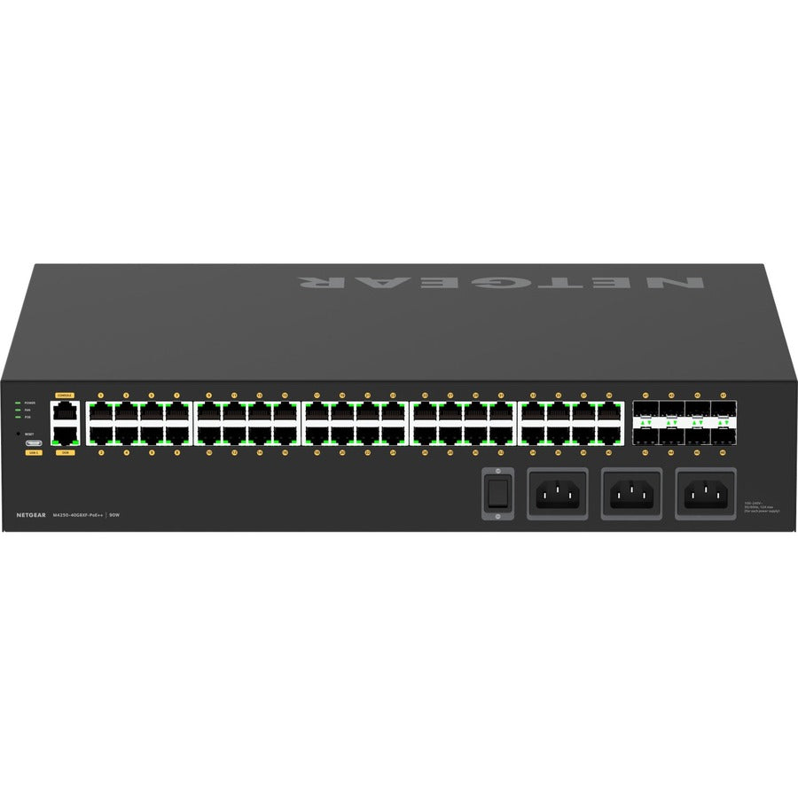 NETGEAR M4250 PoE++ Managed Switch - 40 Port 1G AV 8 SFP+ Enterprise | TecisOft GSM4248UX-100NAS