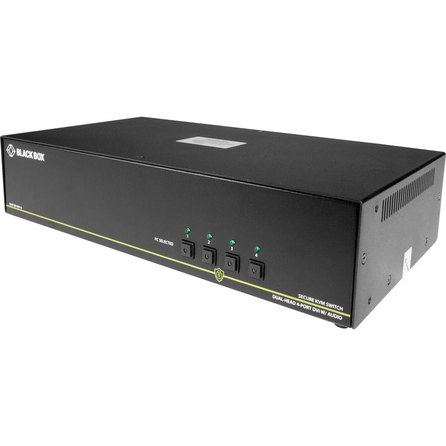 NIAP 3.0 Certified Dual-Monitor KVM Switch - Secure 4-Port DVI-I Solution | Black Box SS4P-DH-DVI-U