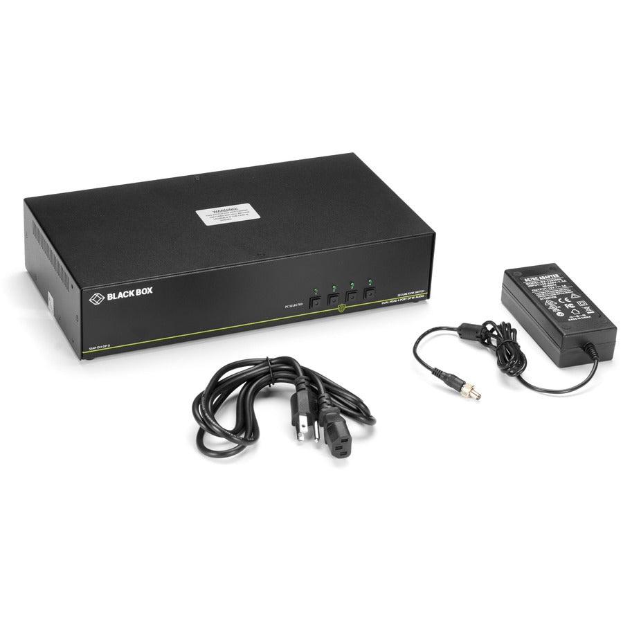 NIAP 3.0 Certified Secure KVM Switch - 4-Port Dual-Head HDMI 4K Ultra-HD USB Audio | TeciSoft SS4P-DH-HDMI-U