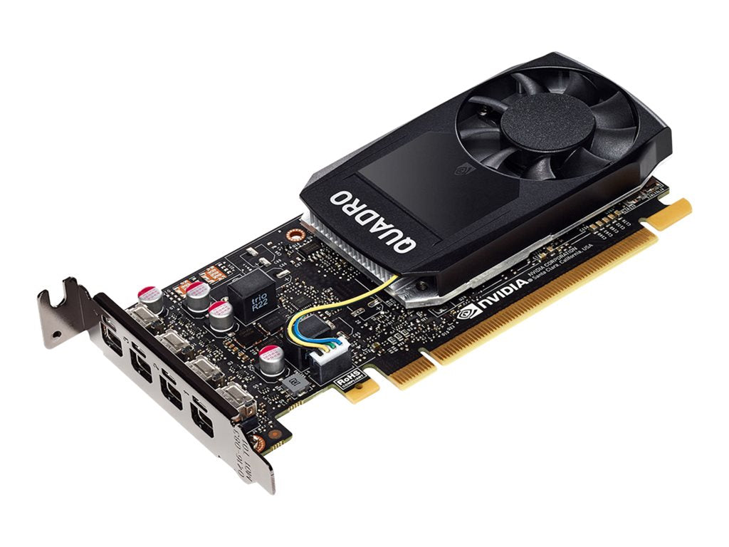 NVIDIA Quadro P1000 - Graphics card - Quadro P1000 - 4 GB GDDR5 - PCIe 3.0 x16 low profile - 4 x Mini DisplayPort - for
