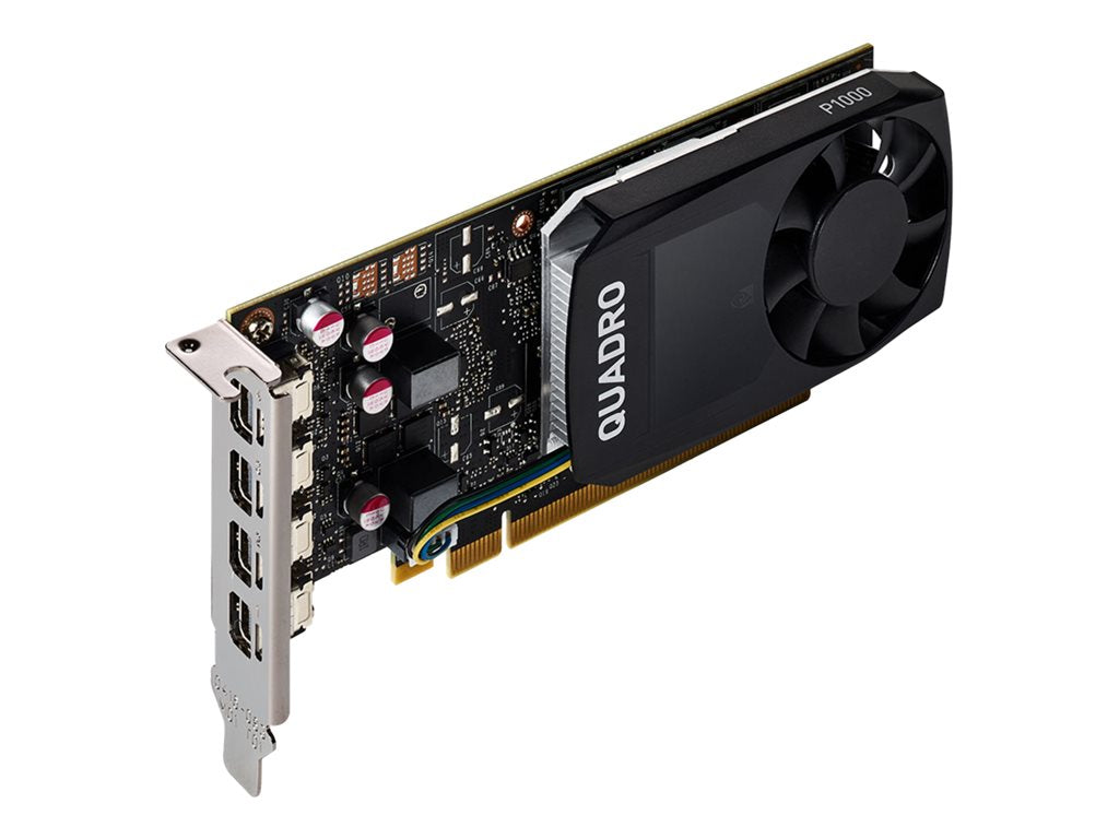 NVIDIA Quadro P1000 - Graphics card - Quadro P1000 - 4 GB GDDR5 - PCIe 3.0 x16 low profile - 4 x Mini DisplayPort - for