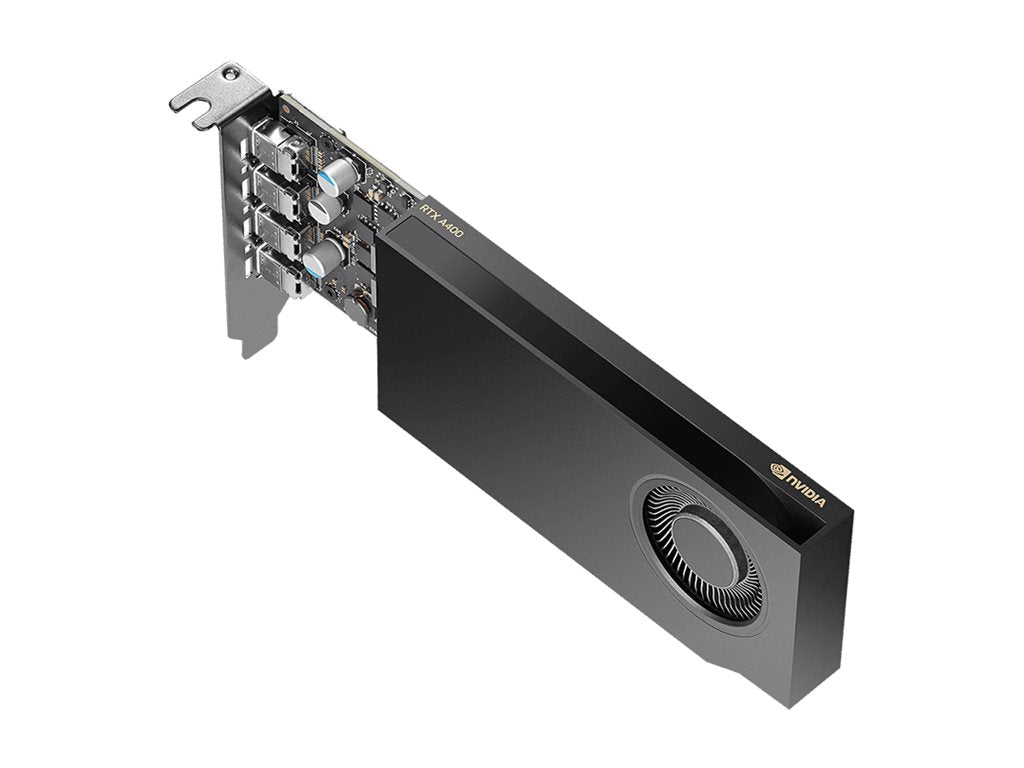 NVIDIA RTX A400 - Graphics card - RTX A400 - 4 GB GDDR6 - PCIe 4.0 x8 - 4 x Mini DisplayPort VCNRTXA400ATX-PB