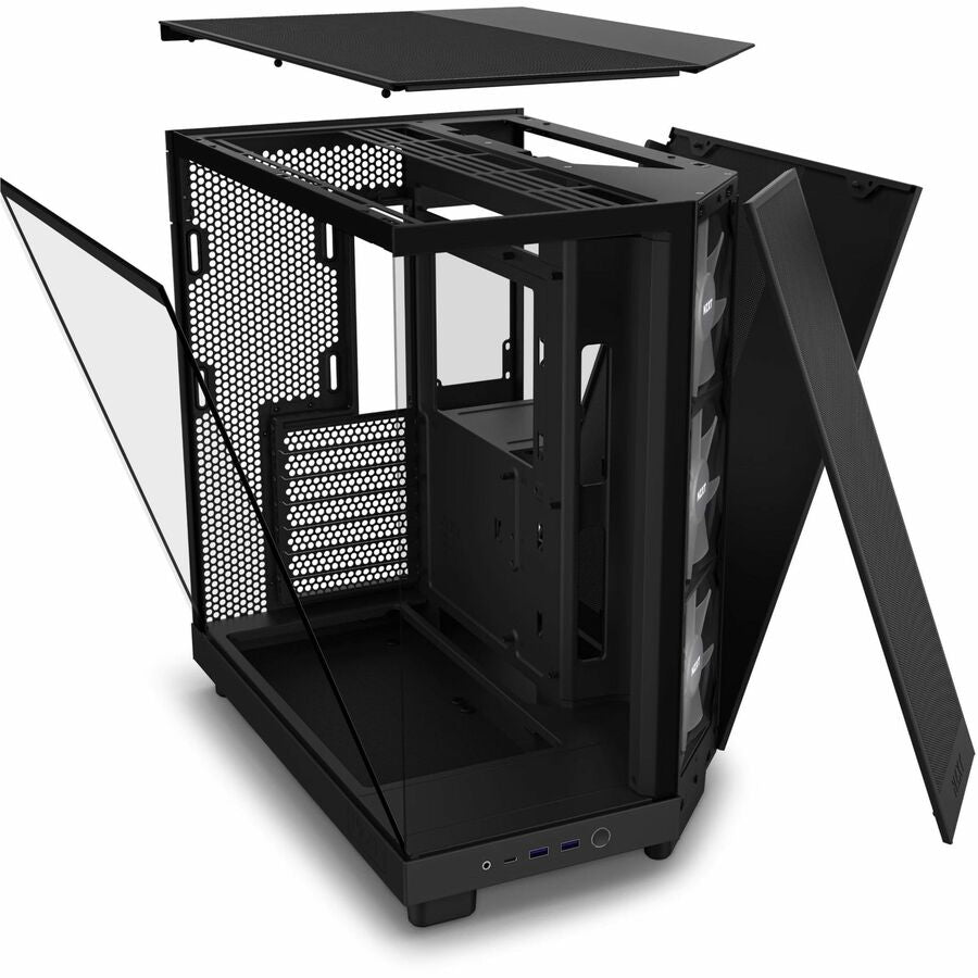 NZXT H6 Flow RGB Compact Dual-Chamber Mid-Tower Airflow Case with RGB Fans