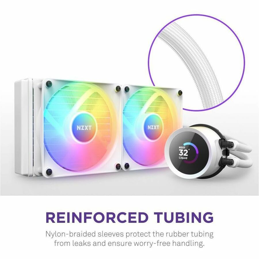 NZXT Kraken 240 RGB 240mm AIO Liquid Cooler with LCD Display and RGB Fans - 1 Pack