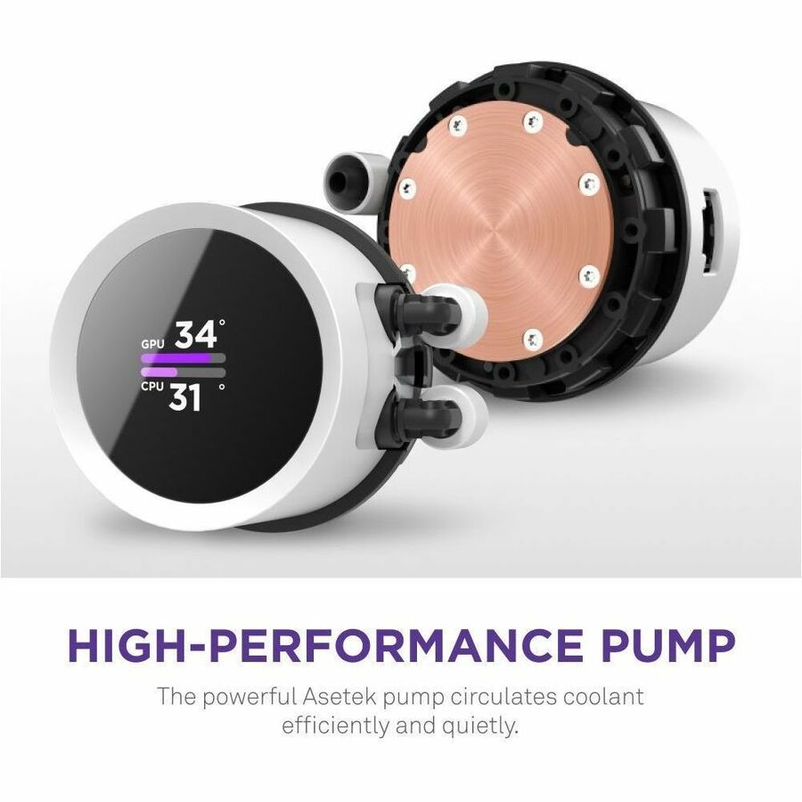 NZXT Kraken 240 RGB 240mm AIO Liquid Cooler with LCD Display and RGB Fans - 1 Pack