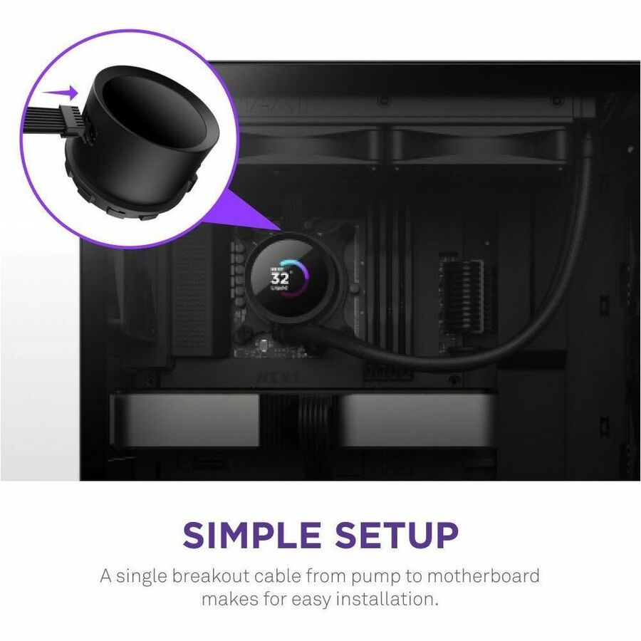 NZXT Kraken 280 280mm AIO Liquid Cooler with LCD Display - 1 Pack