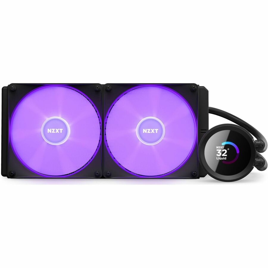 NZXT Kraken 280 RGB 280mm AIO Liquid Cooler with LCD Display and RGB Fans - 1 Pack