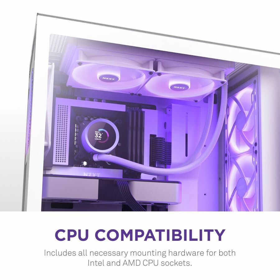 NZXT Kraken 280 RGB RL-KR280-W1 Cooling Fan/Radiator/Water Block/Pump - 1 Pack