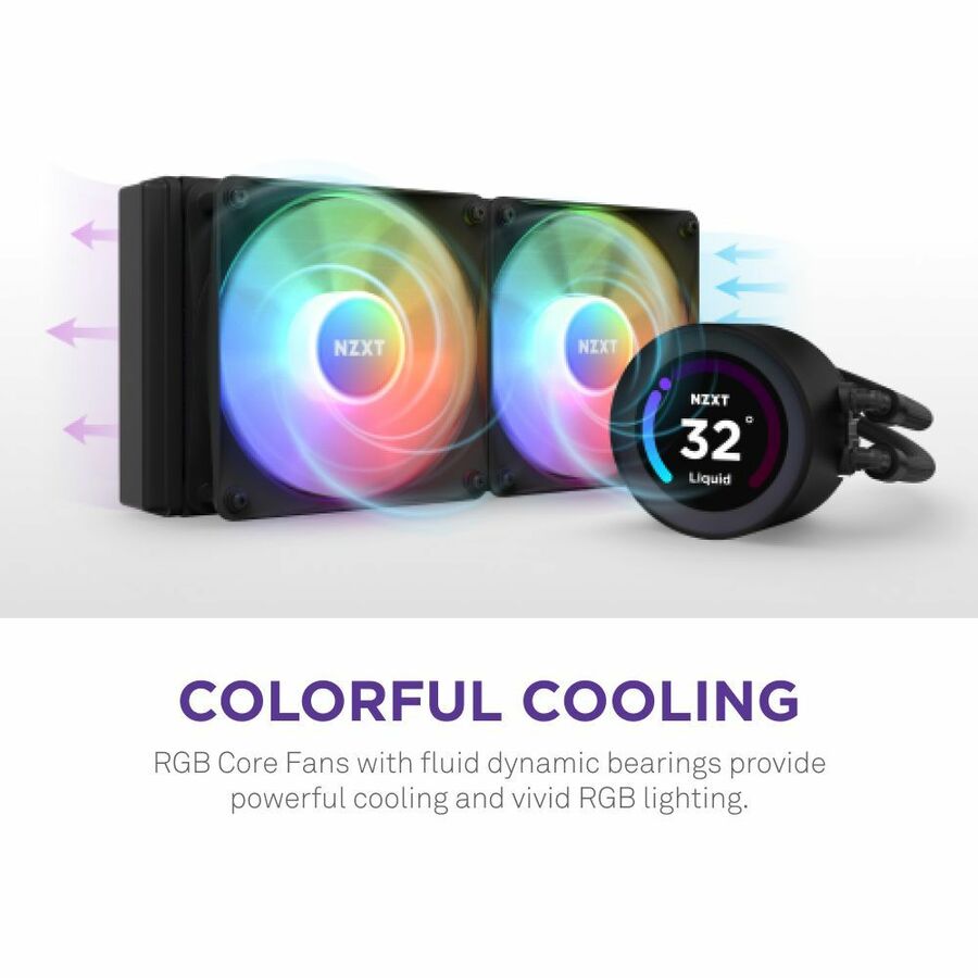 NZXT Kraken Elite 280 RGB RL-KR28E-B1 Cooling Fan/Radiator/Water Block/Pump - 1 Pack