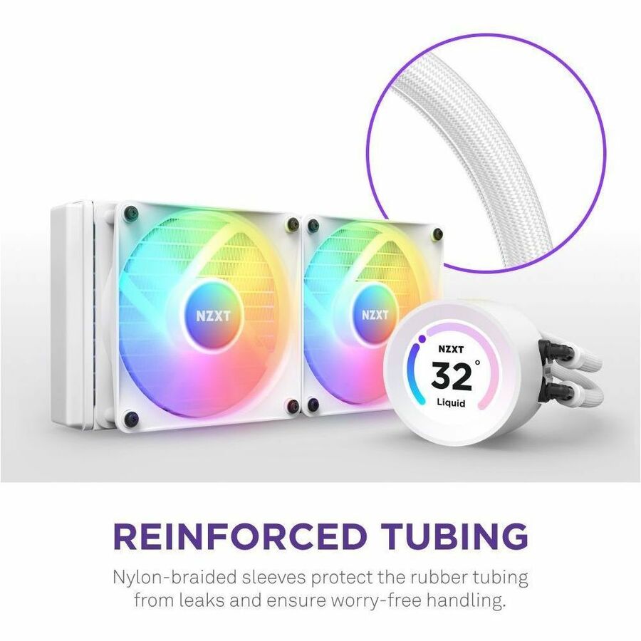 NZXT Kraken Elite 280 RGB RL-KR28E-W1 Cooling Fan/Radiator/Water Block/Pump - 1 Pack