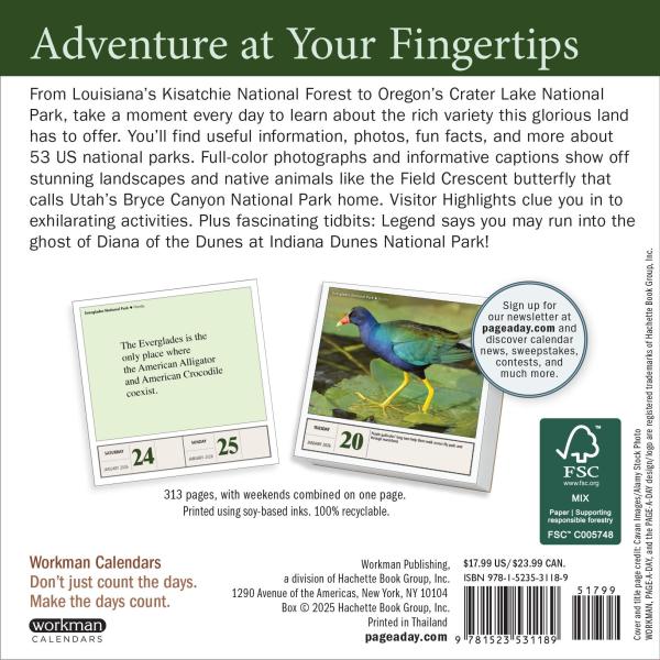 National Parks Page-A-Day Calendar 2026